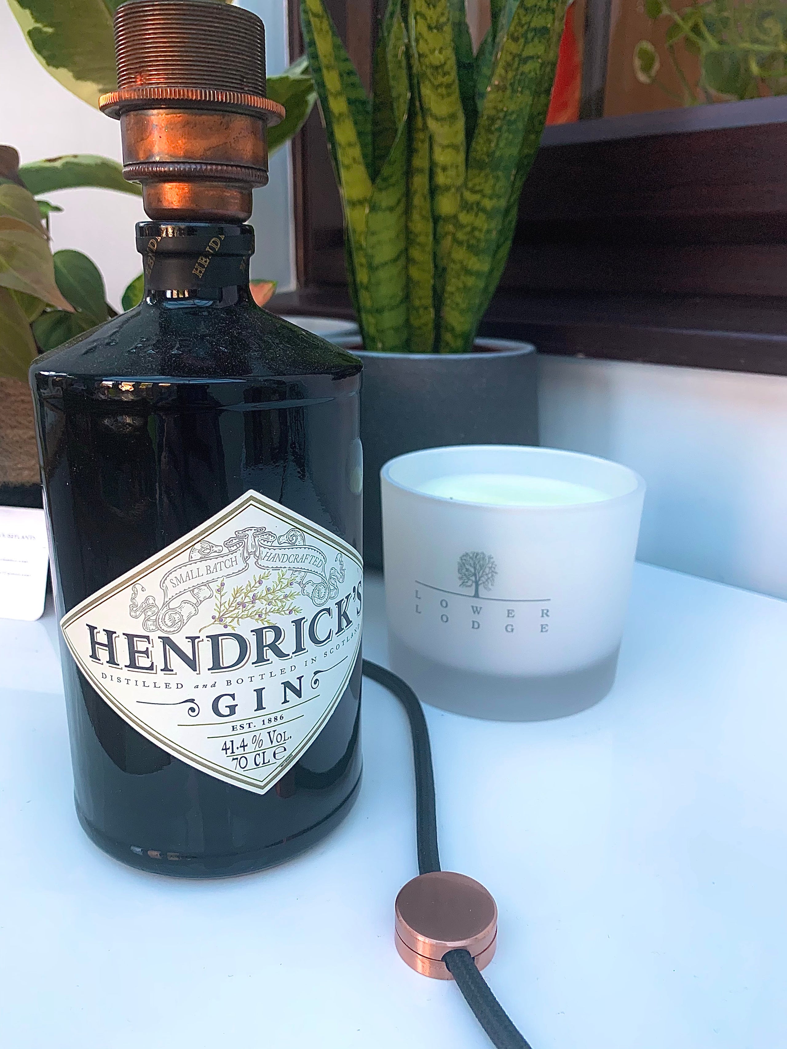 Hendrick's Gin Bottle Lamp – Kopper Kreation
